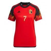 Camiseta Bélgica Kevin De Bruyne #7 Primera Equipación Replica Mundial 2022 para mujer mangas cortas